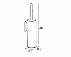 Escobillero De Pared Adh.- Cromo Modelo Combis – 6867002 – Manillons Torrent