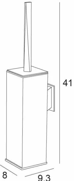 Escobillero De Pared Adh – Cromo Modelo Marina – 2867002 – Manillons Torrent