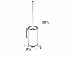 Escobillero Pared – Inox Cepillado Modelo Sole – 1467012 – Manillons Torrent