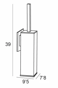Escobillero Pared Adh. – Cromo Modelo Lys – 6767002 – Manillons Torrent