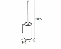 Escobillero Pared Adh – Cromo Modelo Sole – 1467002 – Manillons Torrent