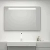 Espejo Con Luz Frontal Proyectada Con Una Franja En La Parte Superior Modelo Creta – DecorBath