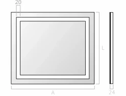 Espejo Con Luz Frontal Proyectada Perimetralmente Modelo Oberon – DecorBath