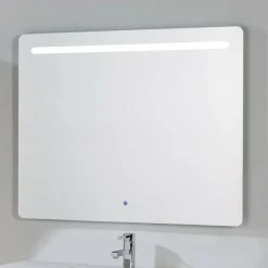 Espejo Cuadrado Con Luz Frontal Franja Superior Con Sensor Touch De Encendido De Antivaho Y Bluetooth – Muebles Jumar