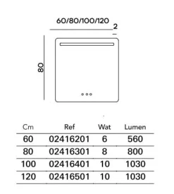 Espejo Cuadrado Con Luz Frontal Franja Superior Con Sensor Touch De Encendido De Antivaho Y Bluetooth – Muebles Jumar