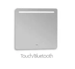 Espejo Cuadrado Con Luz Frontal Franja Superior Con Sensor Touch De Encendido Y Bluetooth – Muebles Jumar