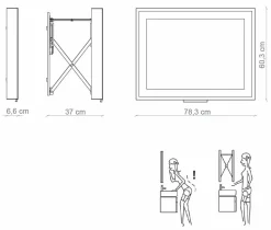 Espejo Extensible 80X60 Horizontal – Plata Modelo Extend H – 7103041 – Manillons Torrent