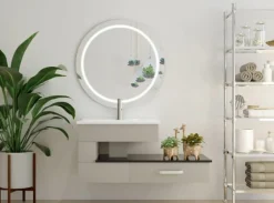 Espejo Redondo Con Luz Frontal Perimetral Modelo Ukrania – DecorBath