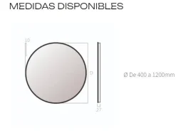 Espejo Redondo Con Marco Negro Retroiluminado Perimetralmente Modelo Aris – DecorBath