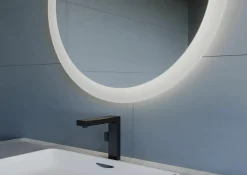 Espejo Redondo Retroiluminado Y Luz Frontal Perimetral Modelo Luna – DecorBath