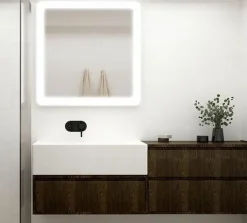 Espejo Retroiluminado Con Luz Proyectada Frontal Y Perimetralmente Por Detrás Modelo Hydro Plus – DecorBath