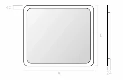 Espejo Retroiluminado Con Luz Proyectada Frontal Y Perimetralmente Por Detrás Modelo Hydro Plus – DecorBath