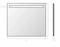 Espejo Retroiluminado Con Luz Frontal Y Perimetral Por Detrás Modelo Atlantico – DecorBath