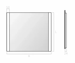 Espejo Retroiluminado Y Luz Frontal Proyectada En Laterales Modelo Jynx – DecorBath
