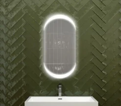 Espejo Retroiluminado Y Luz Frontal Proyectada En La Parte Superior E Inferior Modelo Nixon – DecorBath