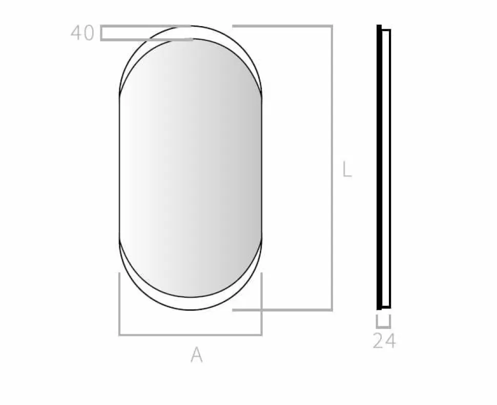 Espejo Retroiluminado Y Luz Frontal Proyectada En La Parte Superior E Inferior Modelo Nixon – DecorBath