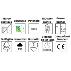Espejo/Vestidor Con Luz Led Perimetral – Calas – Manillons Torrent