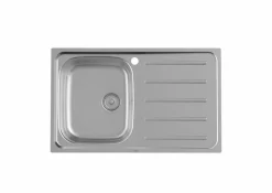Fregadero De 1 Cubeta De Acero Inoxidable Y Escurridor A La Derecha 800x490x160 Mm – Victoria – Roca – A873801A01