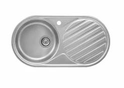 Fregadero De 1 Cubeta De Acero Inoxidable Y Escurridor A La Derecha – Duo – Roca – A870930845