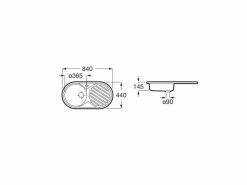 Fregadero De 1 Cubeta De Acero Inoxidable Y Escurridor A La Derecha – Duo – Roca – A870930845