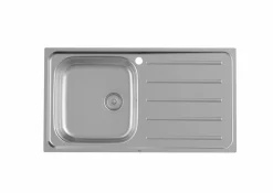 Fregadero De 1 Cubeta De Acero Inoxidable Y Escurridor A La Derecha 900x490x160 Mm – Victoria – Roca – A873901A01