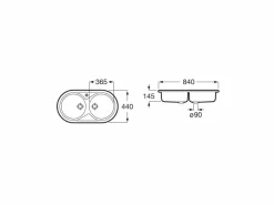 Fregadero De 2 Cubetas De Acero Inoxidable – Duo – Roca – A870920845