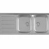 Fregadero De 2 Cubetas De Acero Inoxidable Y Escurridor A La Izquierda – Victoria – Roca – A874121A01