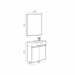 Frente De Ducha Fijo + Puerta Corredera – Glasé GS102 – Kassandra