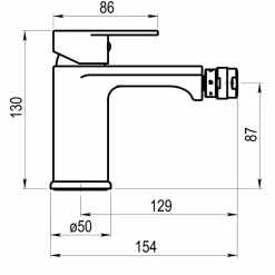 Grifería De Bidet Con Desagüe Semiautomático – Nine – Galindo – 4626000