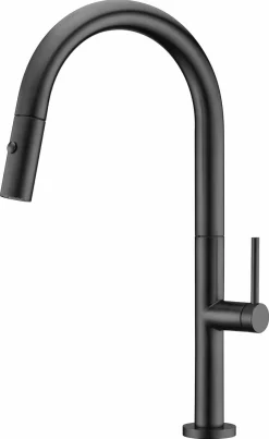 Grifería De Cocina Extraíble Samoa Negro Mate – GCE017/NG – Imex