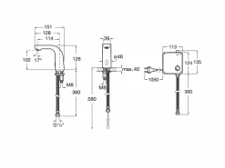 Grifería Electrónica Sensor Para Lavabo Un Agua Cromado – Roca – L20-E – A5A5709C00