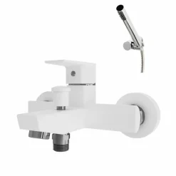 Grifo Baño-ducha Blanco Con Accesorios De Ducha – Aroha – Galindo – 4603011 – LuxCover