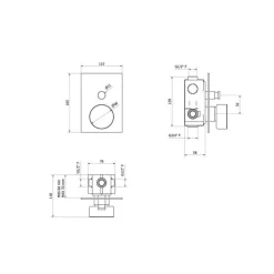 Grifo Baño-ducha Empotrable – Mármol – Griferías Galindo – 7797411