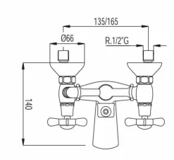 Grifo Bidet Bimando Latón Viejo 5291240161 – RETRO CLASIC – Tres Grifería