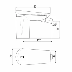 Grifo Bidet Monomando Mezclador Mármol Negro Luxcover – Seven – Galindo – 90047026