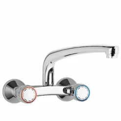 Grifo Bimando Mural Para Cocina – 123317 – Tres Grifería