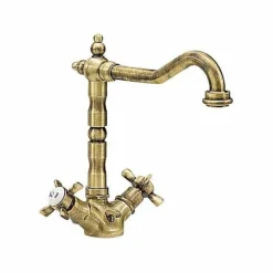 Grifo Bimando Para Lavabo Laton Viejo 5291040161 – Retro Classic – Tres Griferia