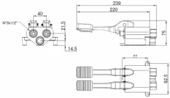 Grifo Bipedal Mezclador Suelo – 07108.2.B – Nofer