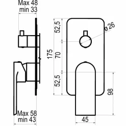 Grifo De Baño-Ducha – Aroha – 4607400 – Galindo