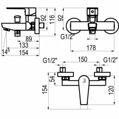 Grifo De Baño-Ducha – Aroha – 4603500 – Galindo