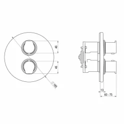 Grifo De Baño-ducha + Caja Universal Empotrable Termostática – Aroha – 460T200 – Galindo