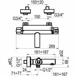 Grifo De Baño-ducha – Pysa – 50041500 – Galindo