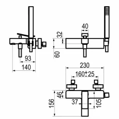 Grifo De Baño-ducha – Wave – 7941500 – Galindo