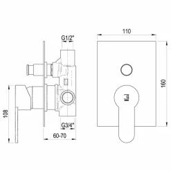 Grifo De Baño-ducha – Zip Plus – 2157400 – Galindo