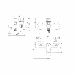 Grifo De Baño-Ducha Con Accesorios De Ducha – Aroha – 4603000 – Galindo