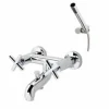 Grifo De Baño-ducha Cromo Mate Con Accesorios De Ducha – Matrix – 8241061 – Galindo