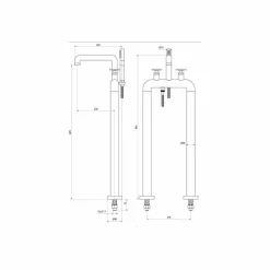 Grifo De Baño-ducha De Pie Bañera Pulsador Lever – Strem – 7971100 – Galindo
