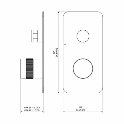 Grifo De Baño-ducha Empotrable Zoom Cromo Negro Cepillado – 4987436 – Galindo – LuxCover