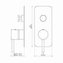 Grifo De Baño-ducha Empotrable Trama Cromo Negro Cepillado – 4977436 – Galindo – LuxCover