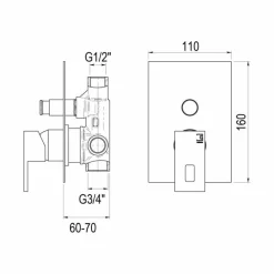 Grifo De Baño-ducha En Cromo – Nitro – 5247400 – Galindo